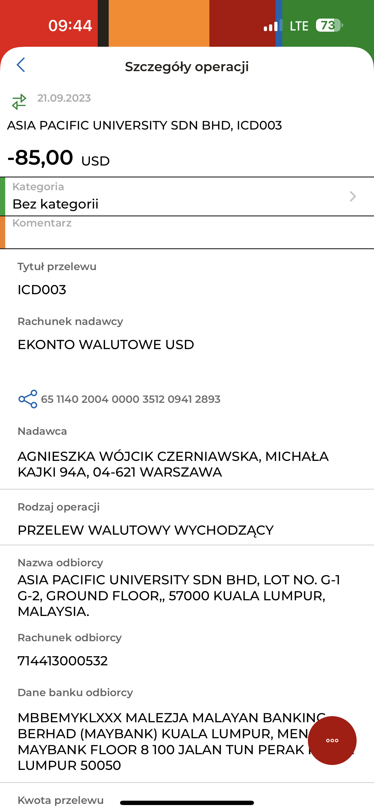 Proof of Payment: